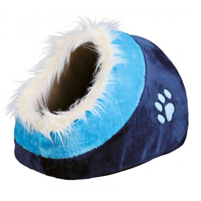 

Домик из плюша для кошек и собак Trixie Minou 35x26x41 см, синий