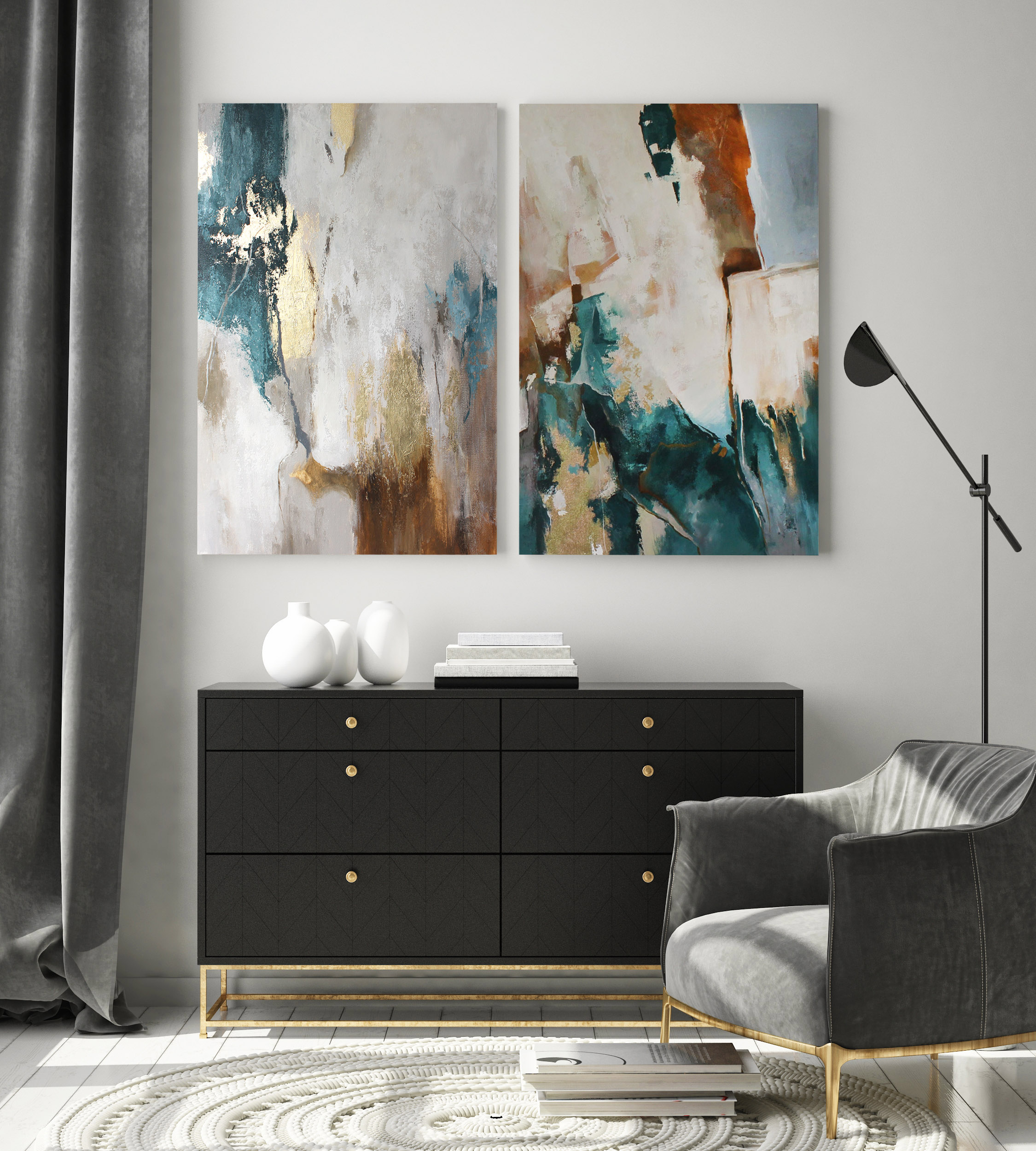 

Картина абстракция акриловыми красками на холсте Mati Hurricane Ручной работы 160х120 см (AA-299 160-120)