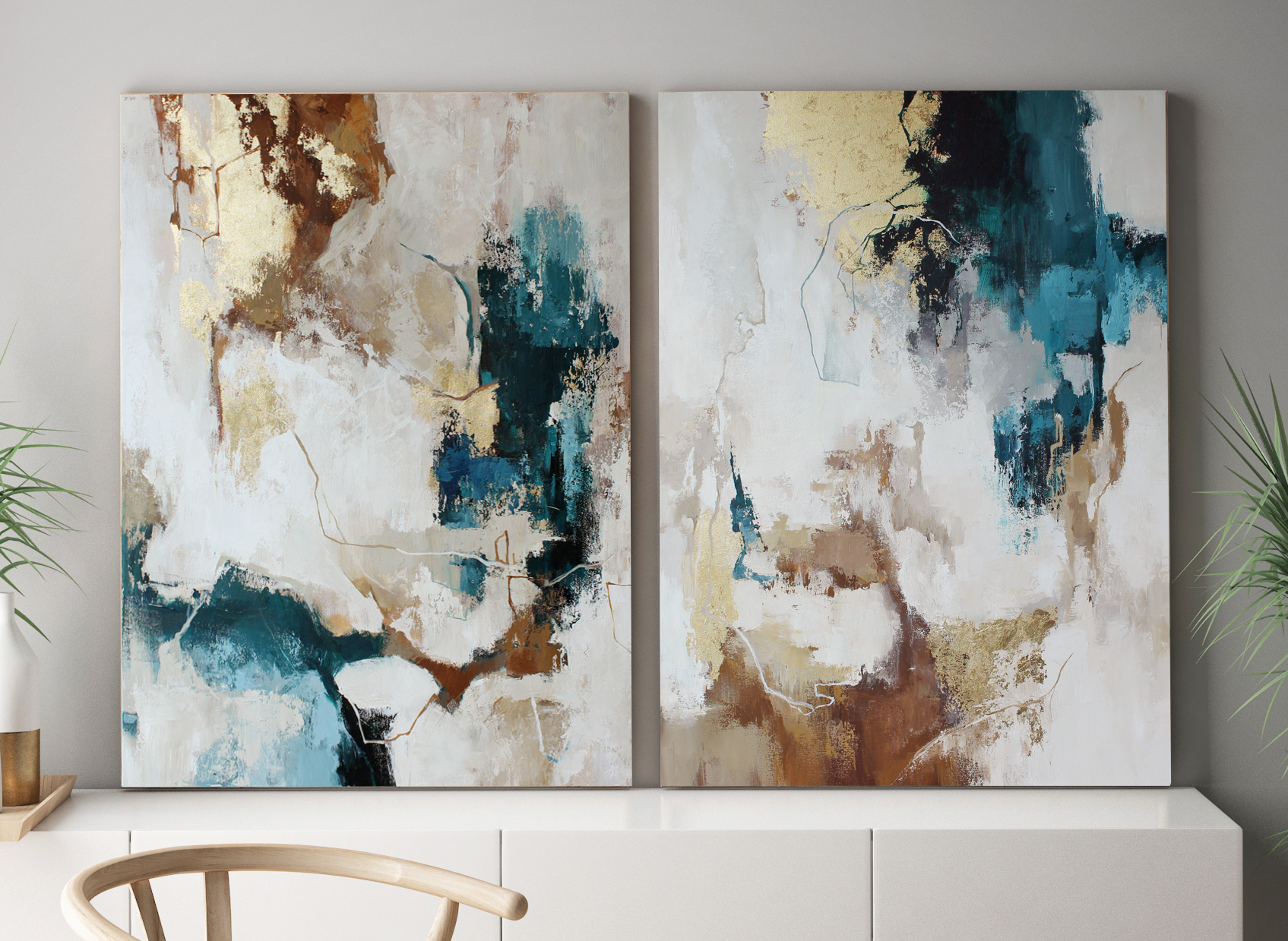 

Картина абстракция акриловыми красками на холсте Mati Flux Ручной работы 160х100 см (AА-304 160-100)