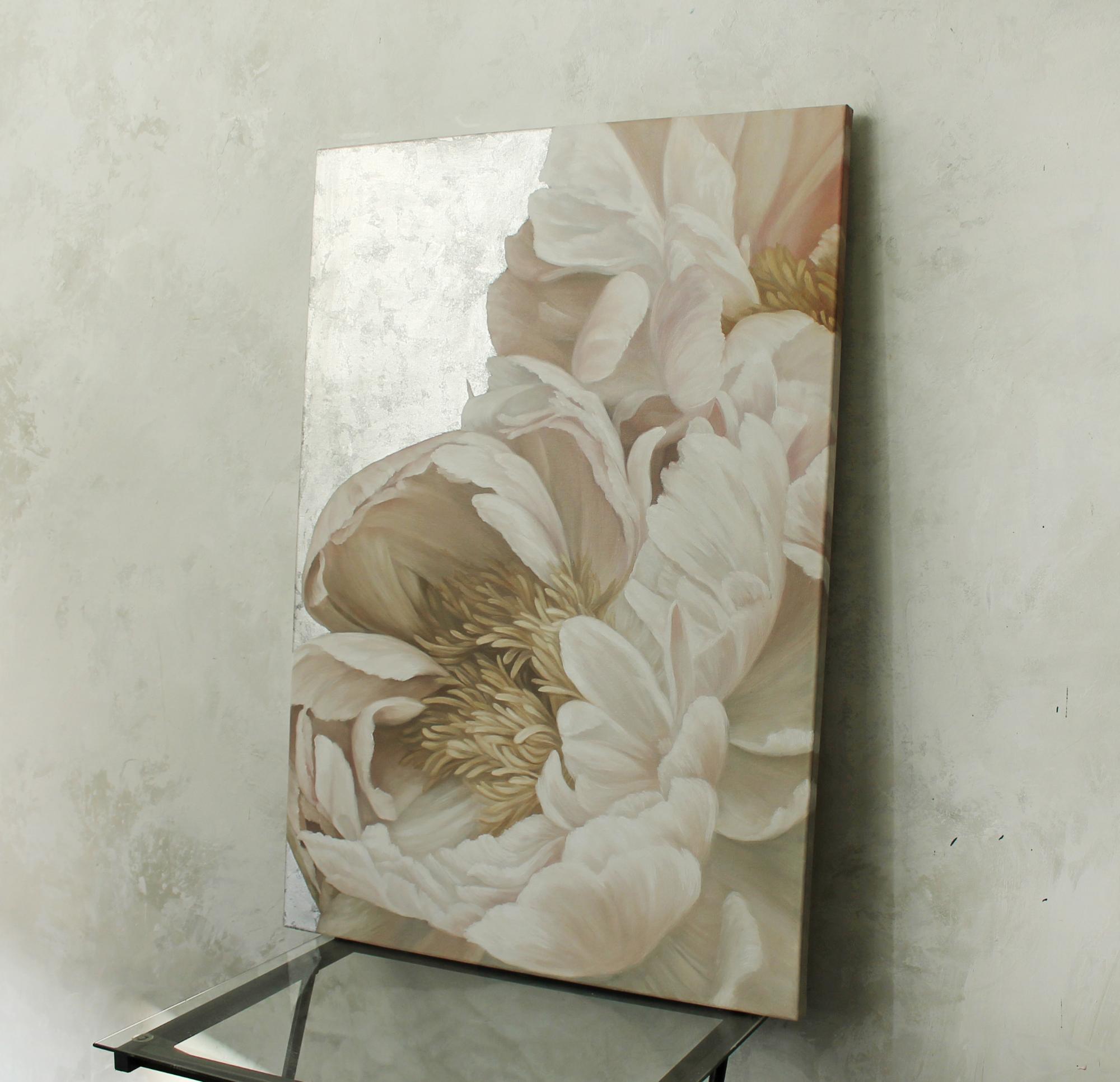 

Картина цветы масляными красками красками на холсте Mati Silk flowers Ручной работы 180х130 см (АO-346-P 180-130)