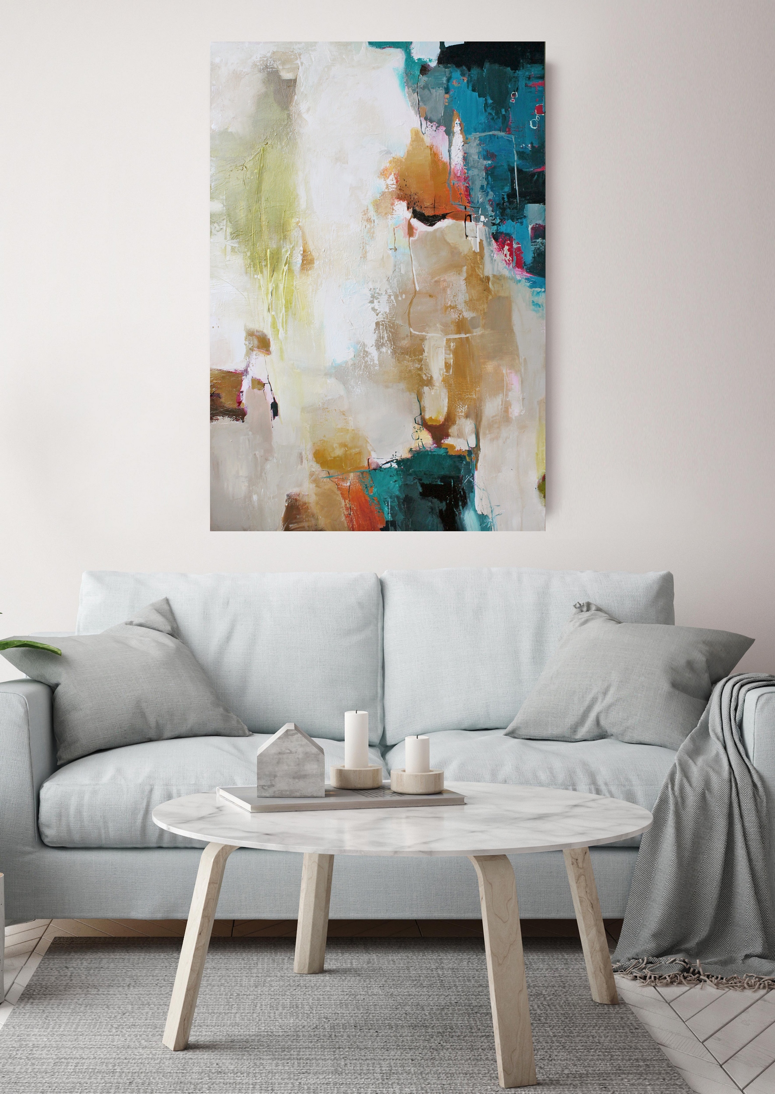 

Картина абстракция акриловыми красками на холсте Mati Cyclone Авторская Ручной работы 60х90 см (АA-243 60-90)