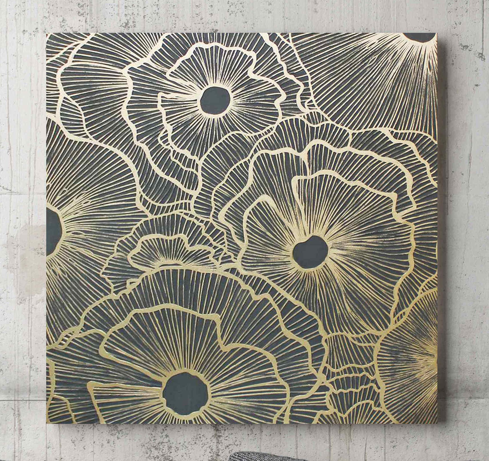 

Картина абстракция акриловыми красками на холсте Mati Anemone Ручной работы 70х70 см (AА-342 F 70-70)