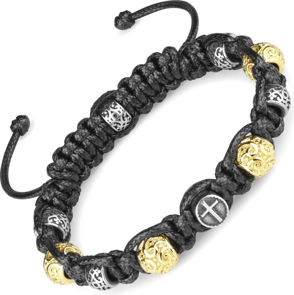 

Плетеный мужской браслет Шамбала Everiot Select LNS-3021 с крестом (Размер 19 см)