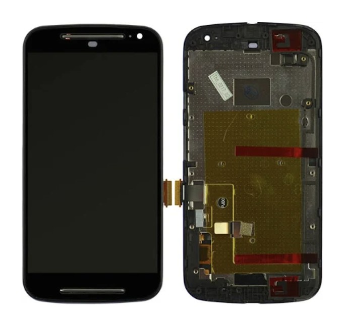 

Дисплей (экран) для Motorola XT1062 Moto G2, XT1063, XT1064, XT1068 + тачскрин, черный, с передней панелью High Copy