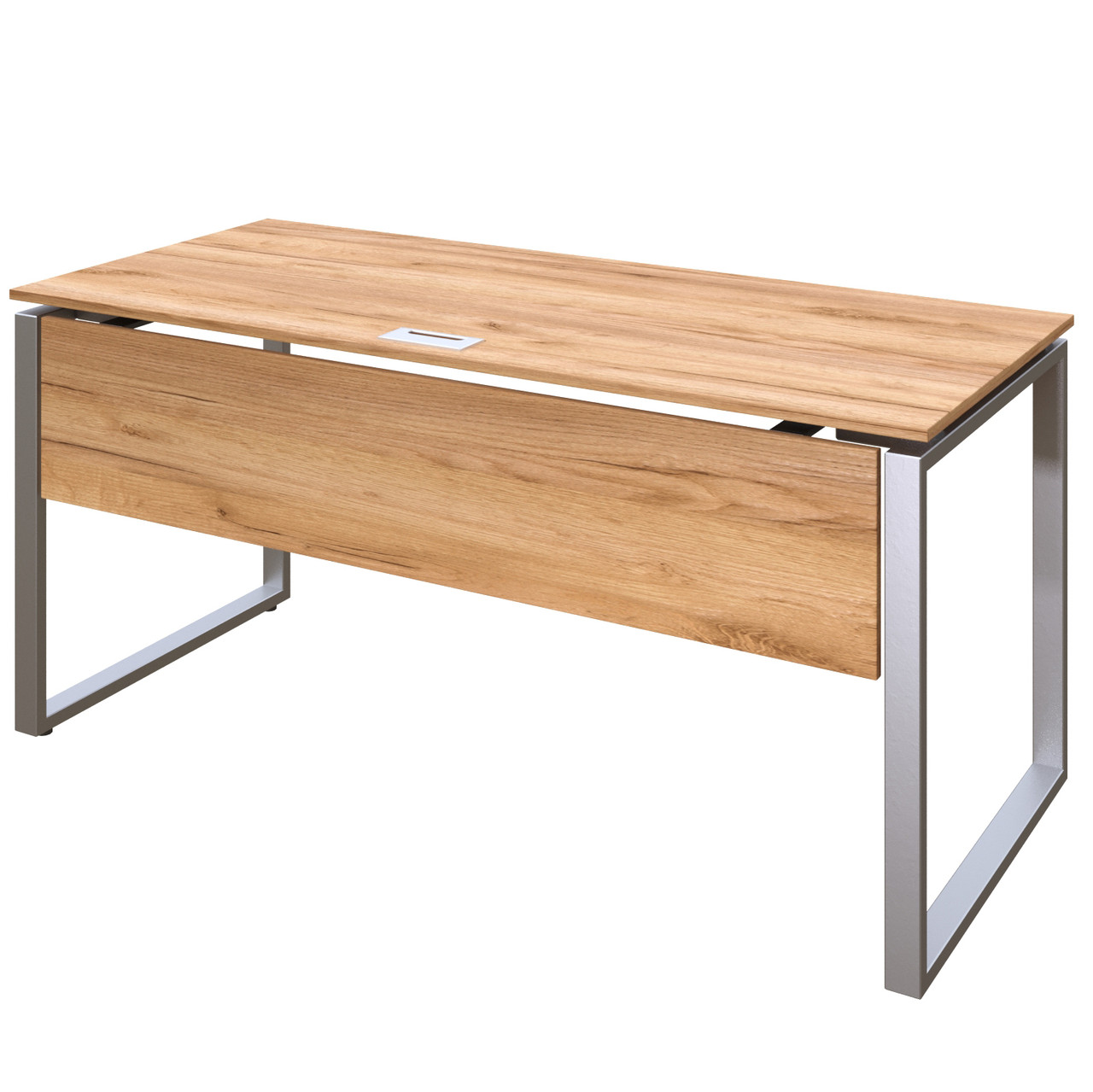 

Офисный письменный стол Loft Details К160 дуб крафт золотой с царгой 36