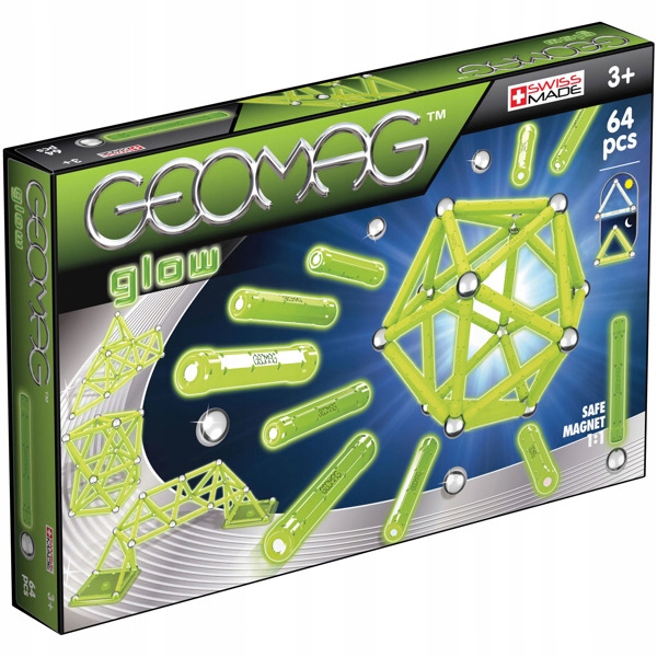 

Магнитный конструктор Geomag Glow 64 деталей (GEO-336)