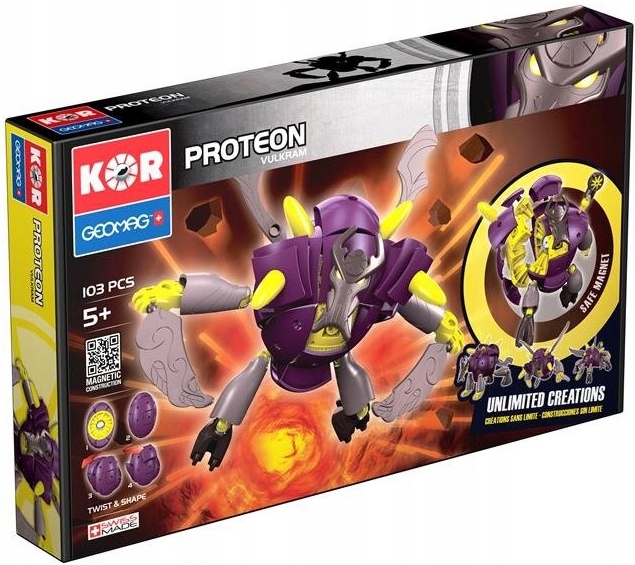 

Магнитный конструктор Geomag Kor Proteon Vulkram 103 детали GEO-633