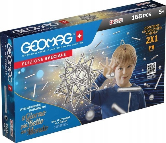 

Магнитный конструктор Geomag Silver 168 деталей