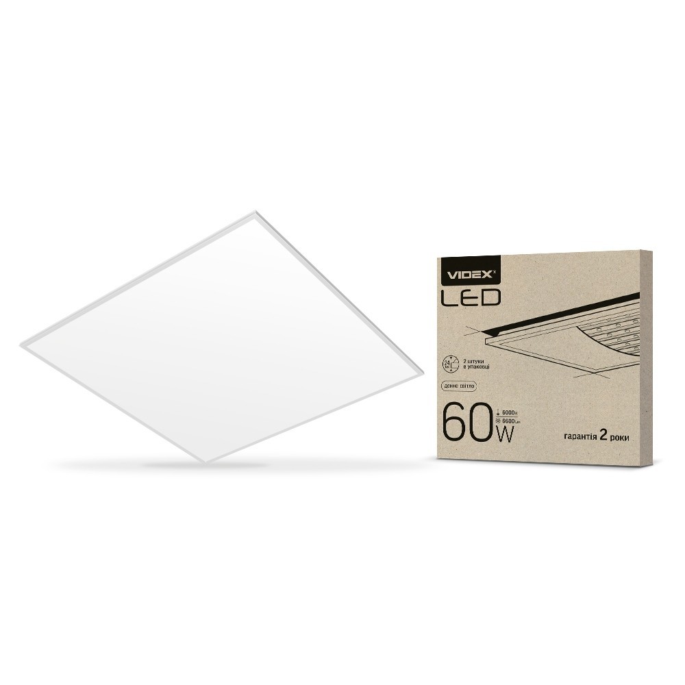 

LED панель VIDEX 60W 6000K 220V матова 2шт/упак