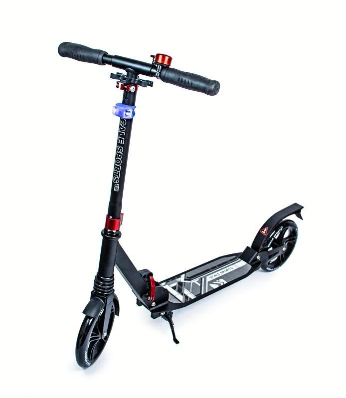

Самокат двухколесный Scale Sports BLACK LED-фонарик складной SS-07-0