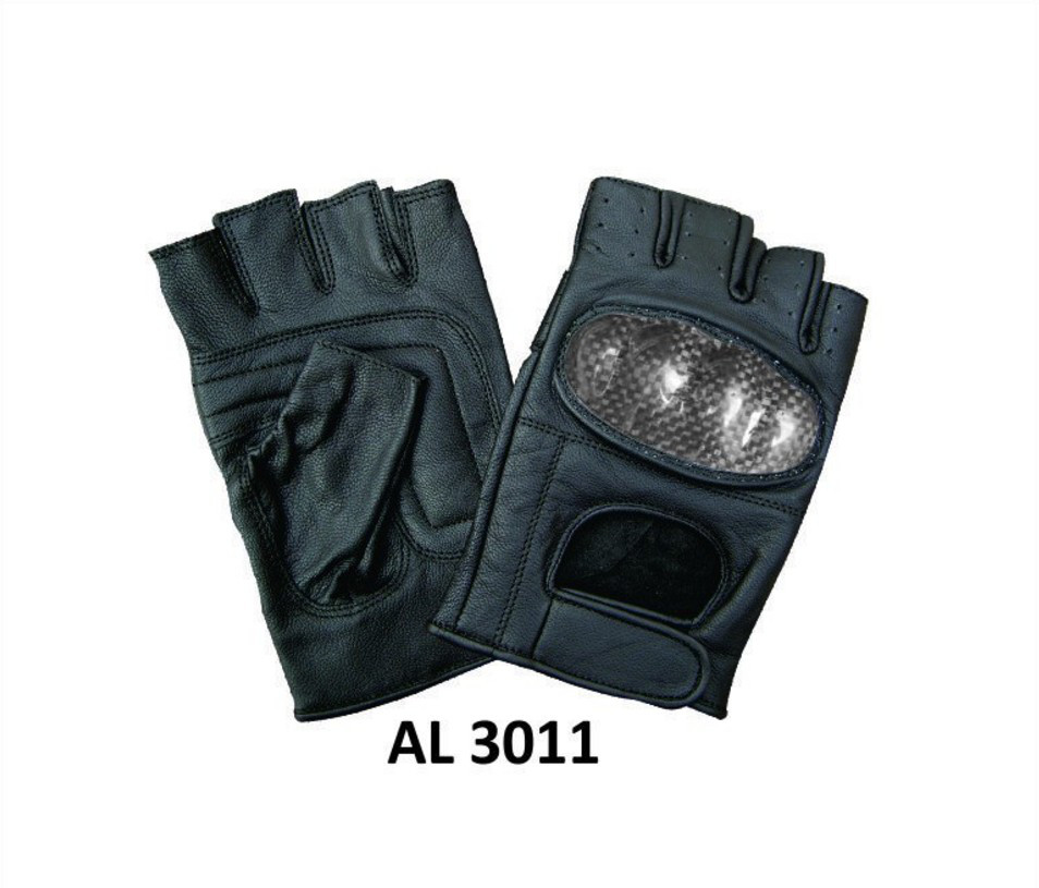 

Перчатки кожаные All State Leather беспалые с карбоновой защитой размер 2XL