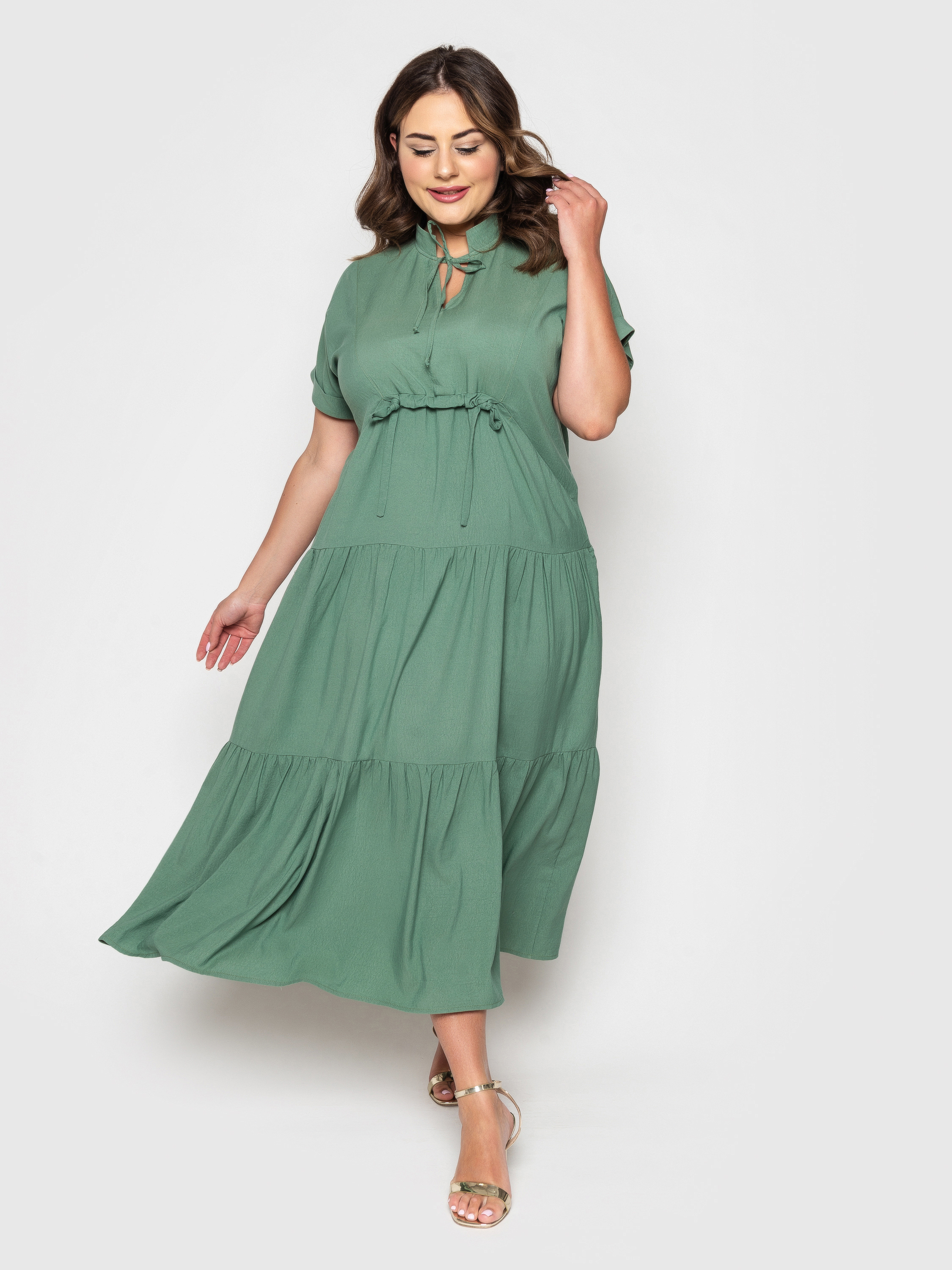 

Платье "Пилея" (оливковый) 54 (XXXL)