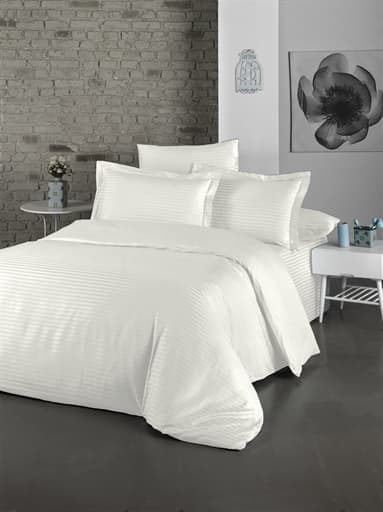 

Комплект постельного белья LIGHTHOUSE Exclusive Sateen STRIPE LUX білий 200*220/4*50*70
