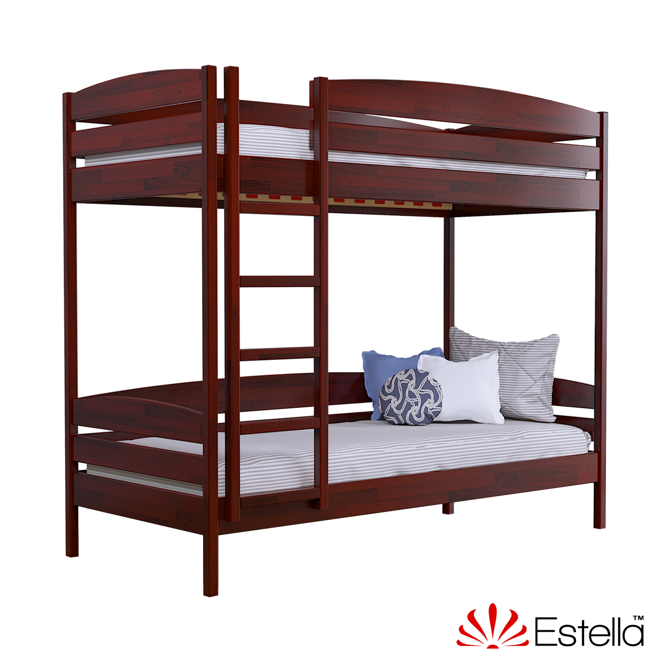 

Двухъярусная кровать Дуэт Плюс без ящиков Estella 90х190 104 - красное дерево Щит 2Л25