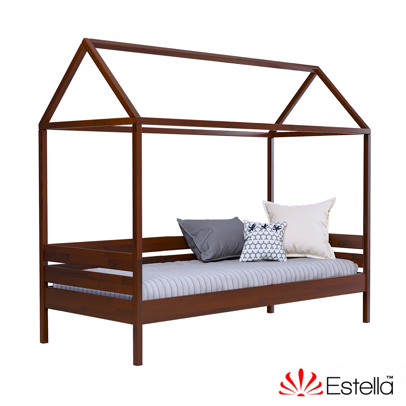 

Кровать детская Амми без ящиков Estella 90х190 108 - каштан Щит Л25