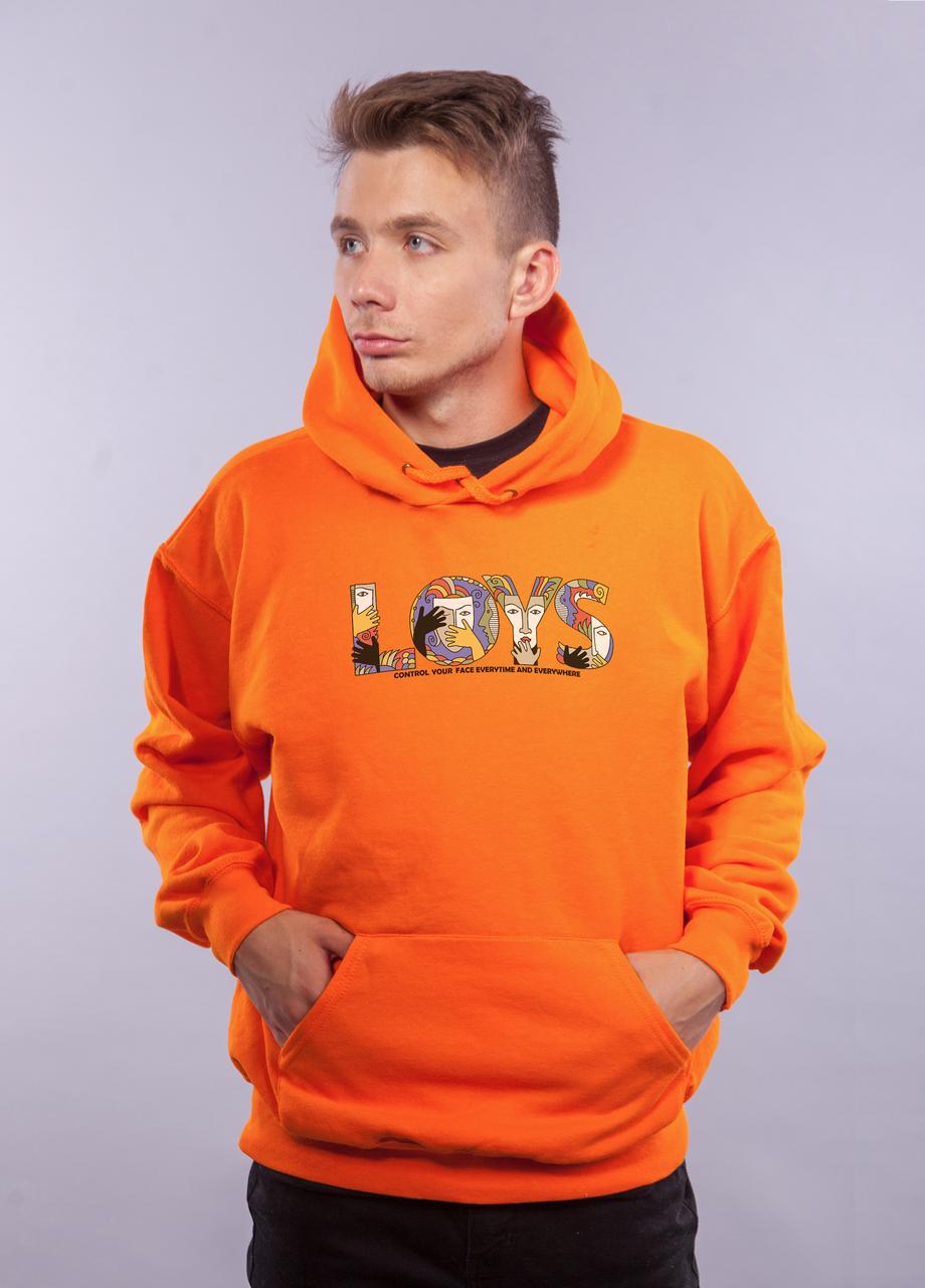 

Толстовка оранжевая LOYS "Art face" XXL
