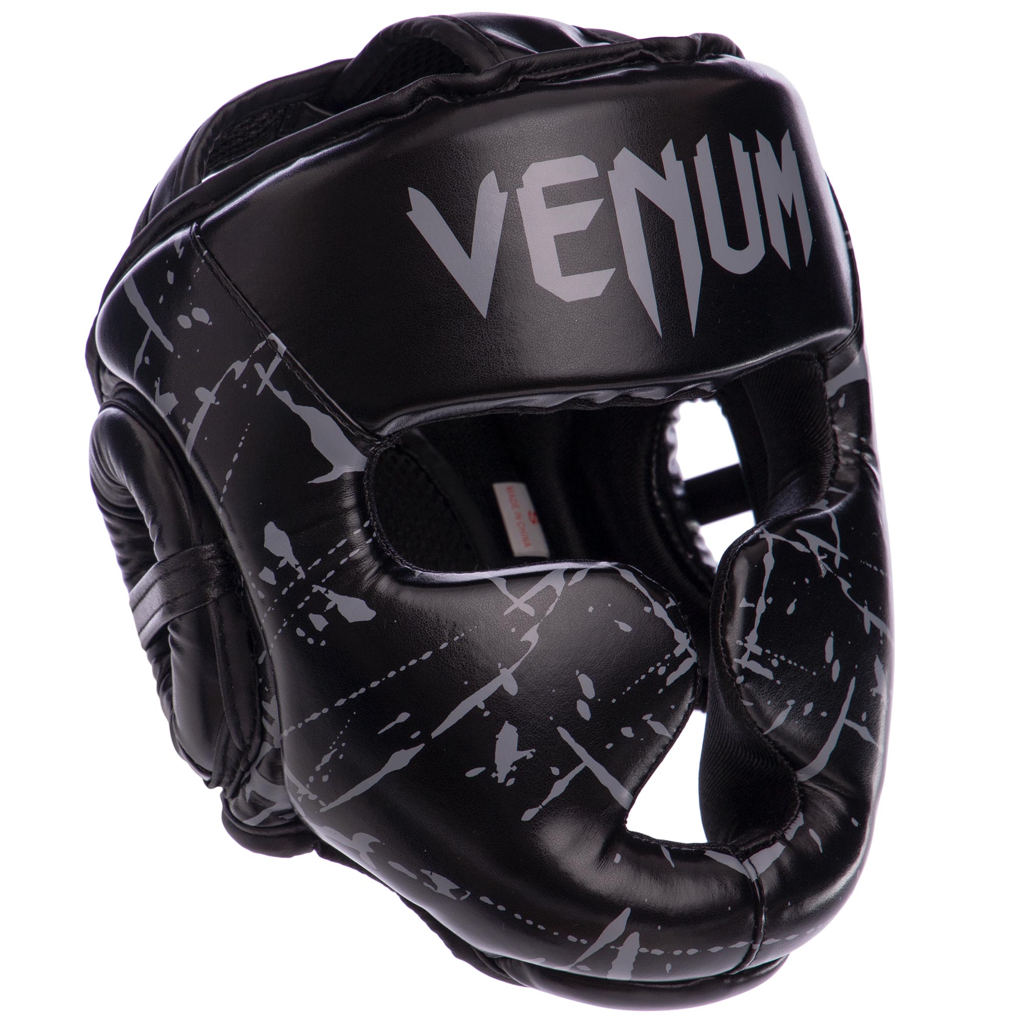 

Шлем боксерский детский с полной защитой PU VNM (черный)