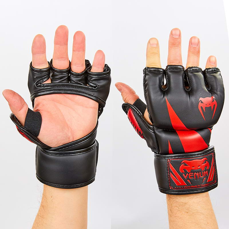 

Перчатки для смешанных единоборств MMA PU VNM, Цвет Черный-Салатовый, Размер XL