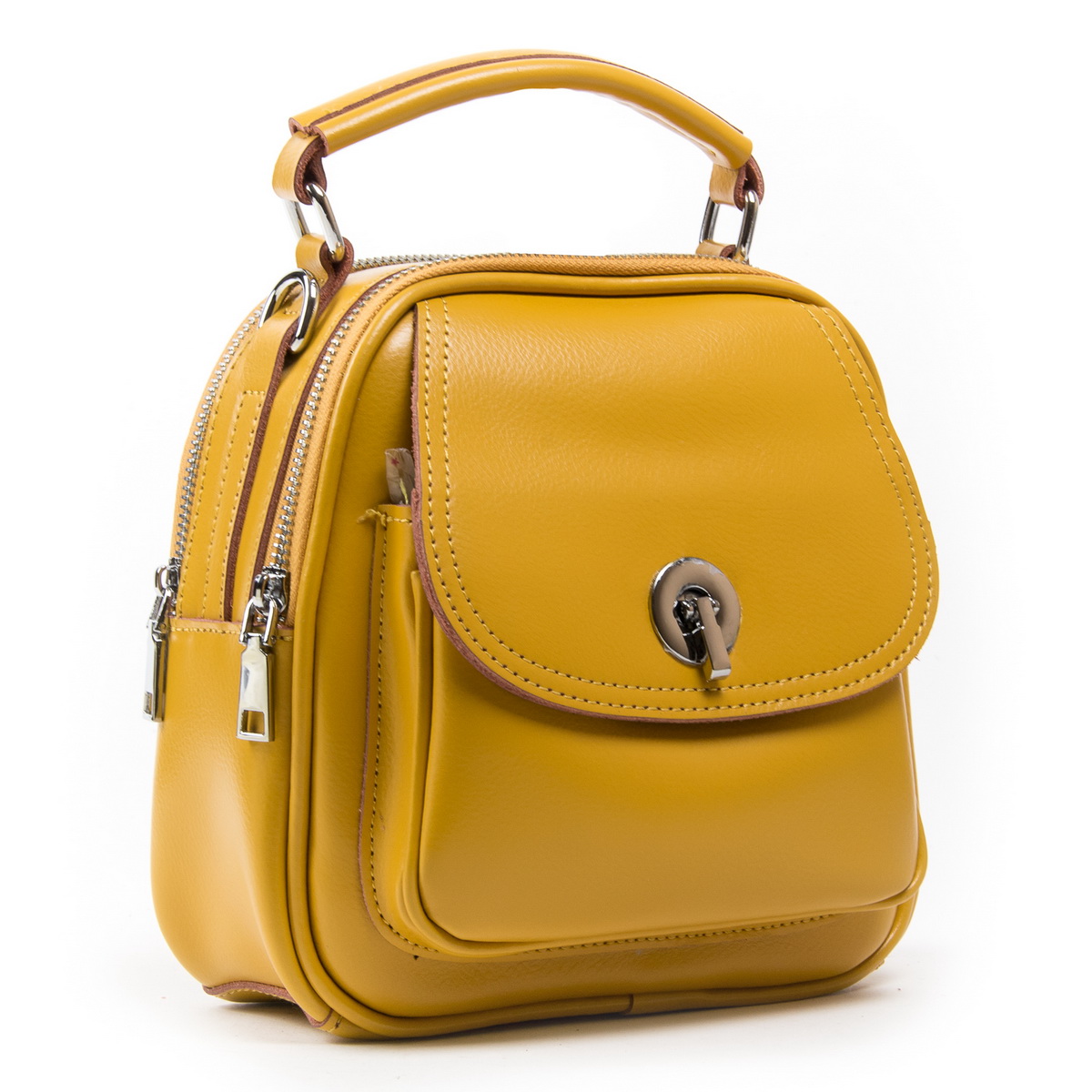 

Женская сумочка-рюкзак из натуральной кожи ALEX RAI 2236 желтый