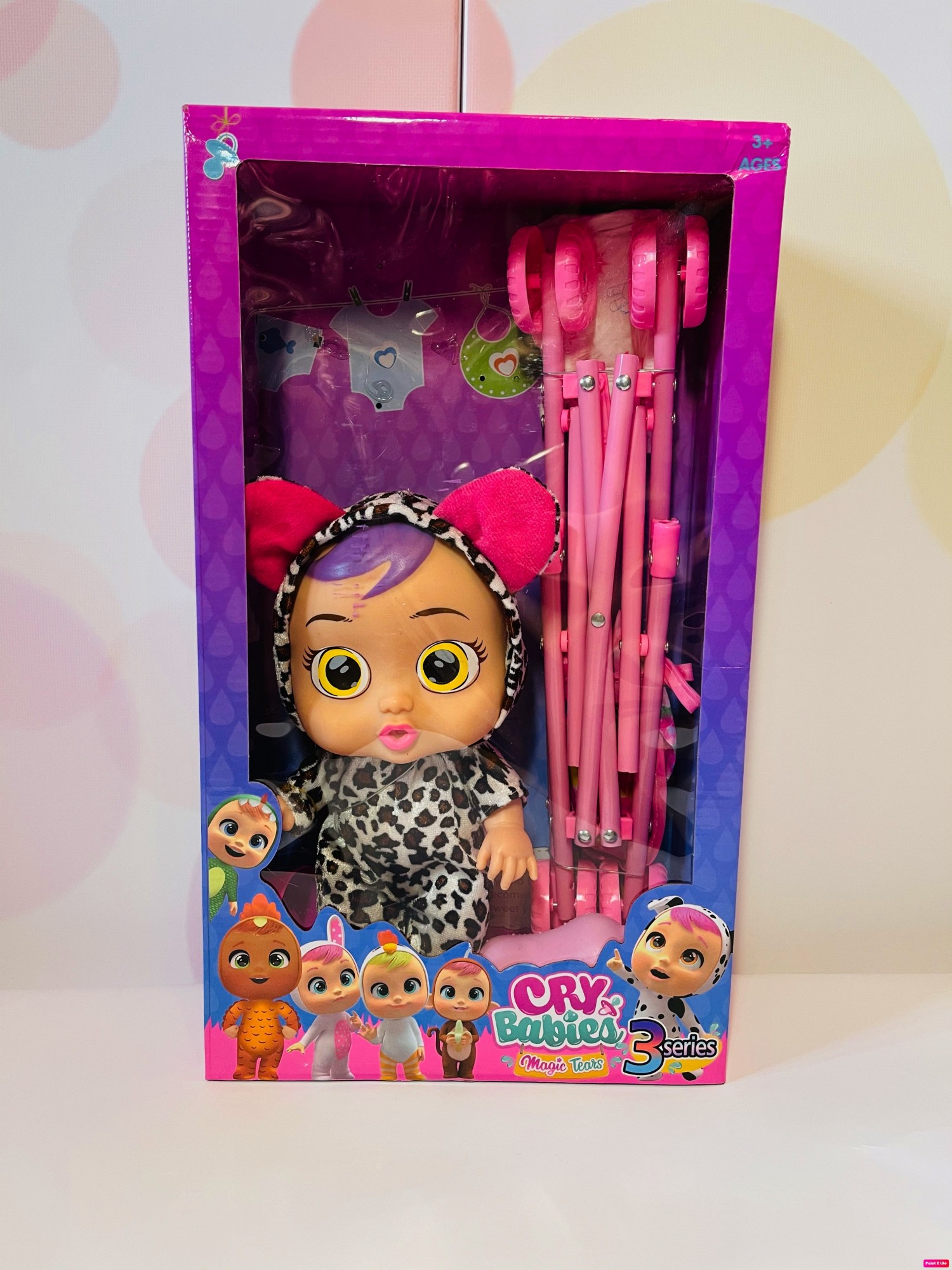 

Плачущий пупс Baby Toys в коляске 3 серия (49265)