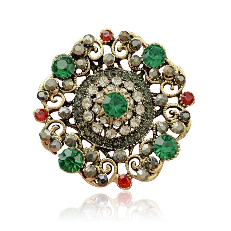 

Брошь-кулон женская BROCHE бижутерия Цветы Авангард разноцветная BRBF111958