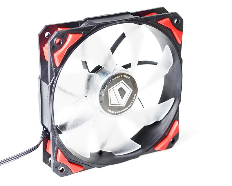 

Вентилятор ID-Cooling PL-12025-R, 120x120x25мм, 4-pin PWM, черный с красным