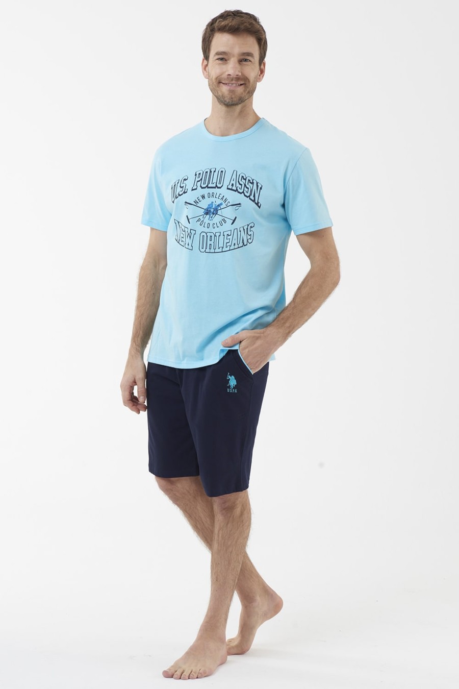 

Комплект: футболка и шорты U.S. Polo ASSN 54(2XL) Голубой-Синий