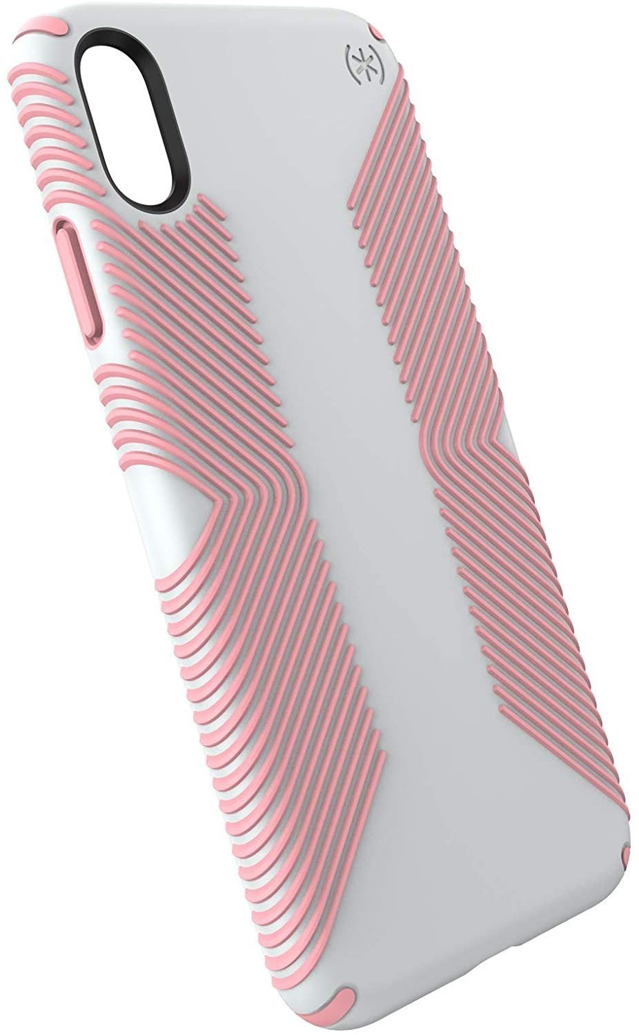 

Противоударный защитный чехол бампер Speck Presidio Grip Dove Grey/Tart Pink для iPhone XS Max