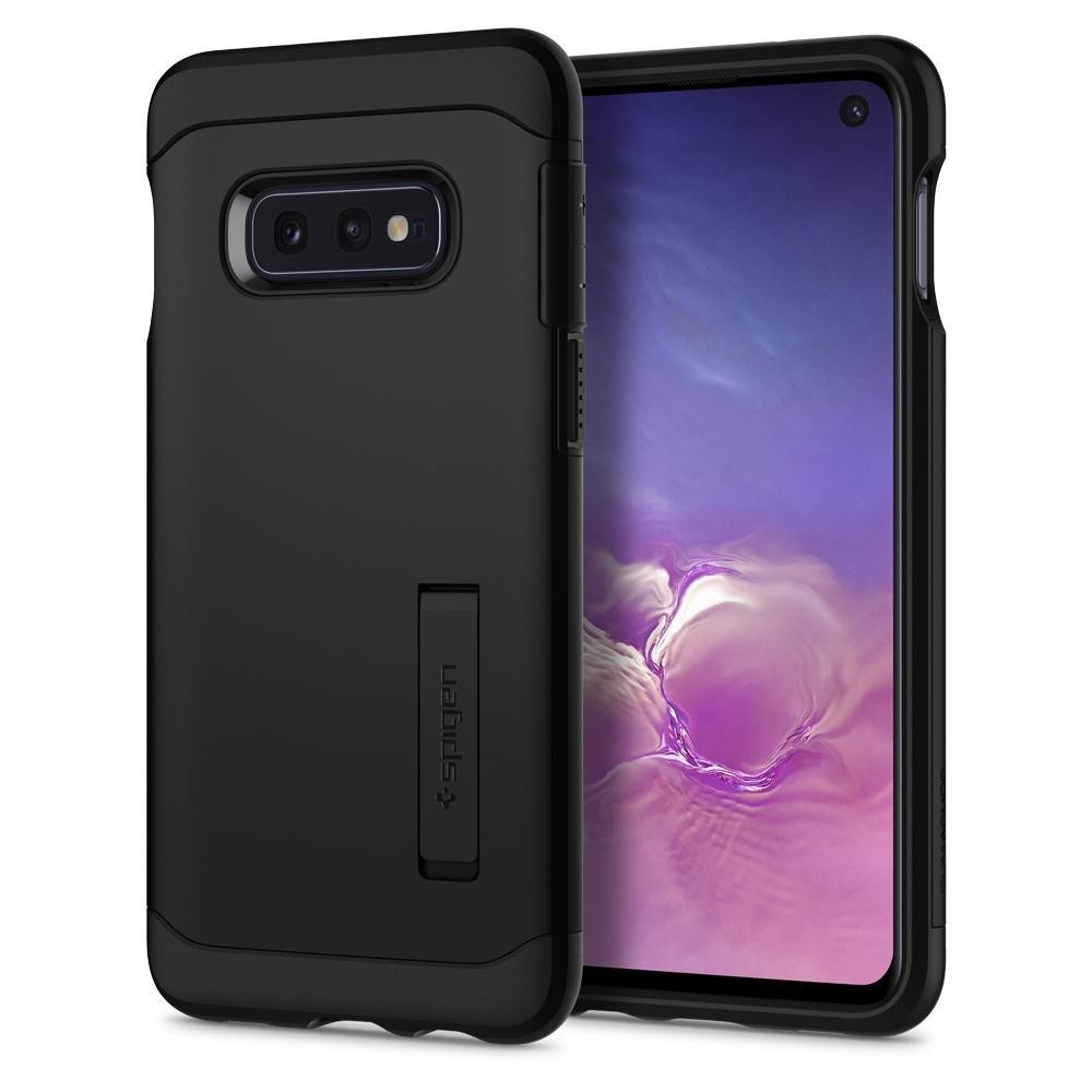

Противоударный защитный чехол бампер Spigen Slim Armor Black для Samsung Galaxy S10e