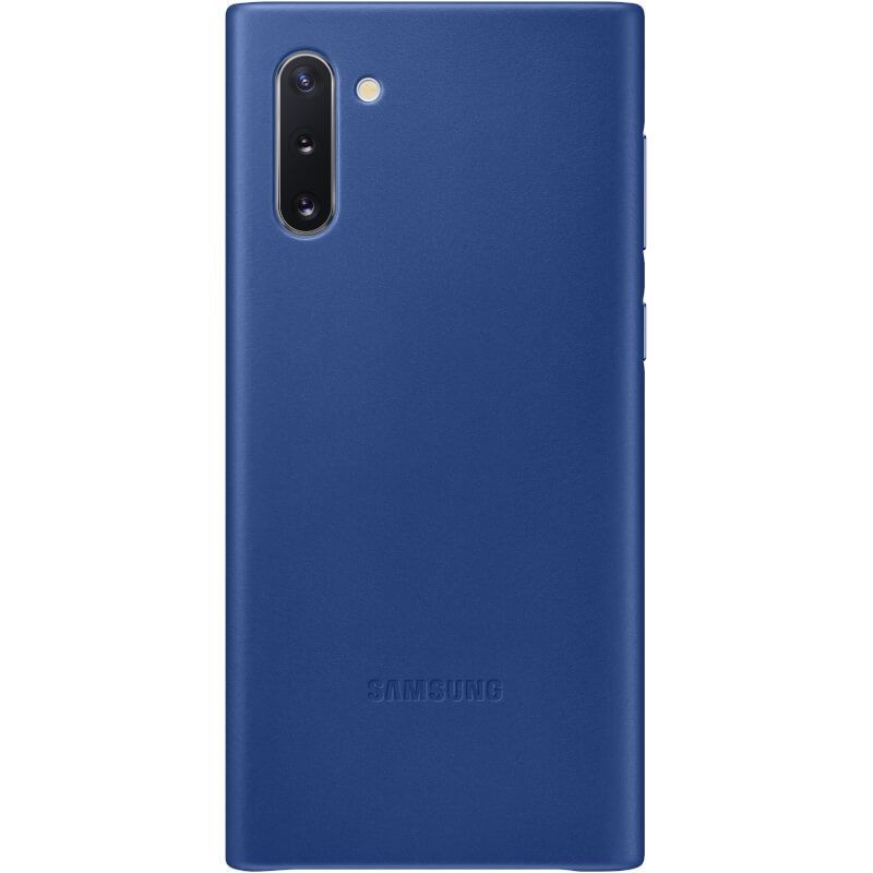 

Оригинальный защитный кожаный чехол бампер Samsung Leather Cover для Galaxy Note 10 EF-VN970LLEG Blue