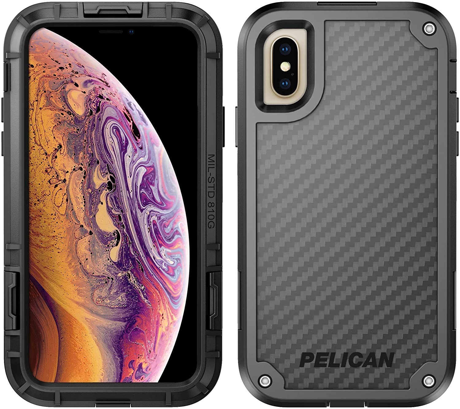

Противоударный защитный чехол бампер Pelican Shield Black для iPhone X / XS