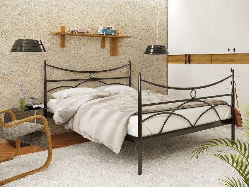 

Кровать Barselona-2 Метакам 140х200 см. Черный