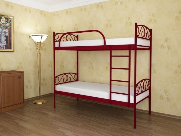 

Двухъярусная кровать Verona Duo Метакам 90х190 см. Красный лак