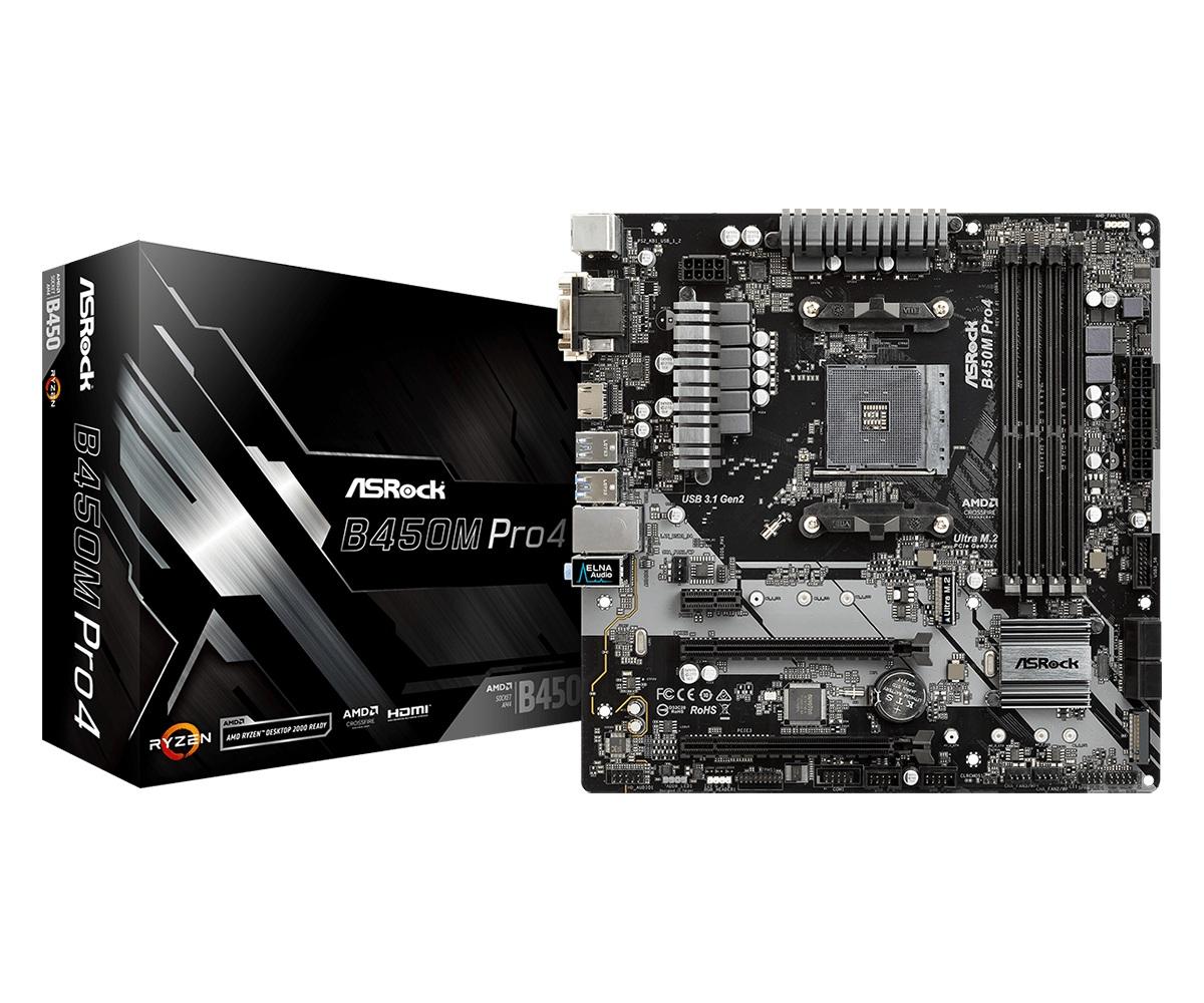 

Материнская плата AsRock B450M Pro4 (sAM4, AMD B450, PCI-Ex16)