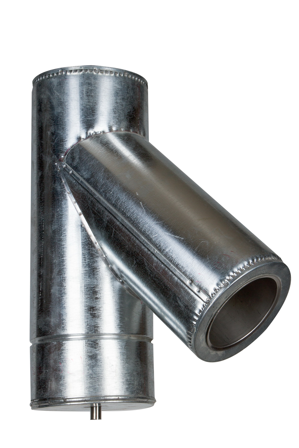 

Тройник Лира-ЛТД двустенный (термо) (50мм) 45° Ф100/200 оцинкованная сталь, нержавеющая сталь AiSi321 ≠0,8мм