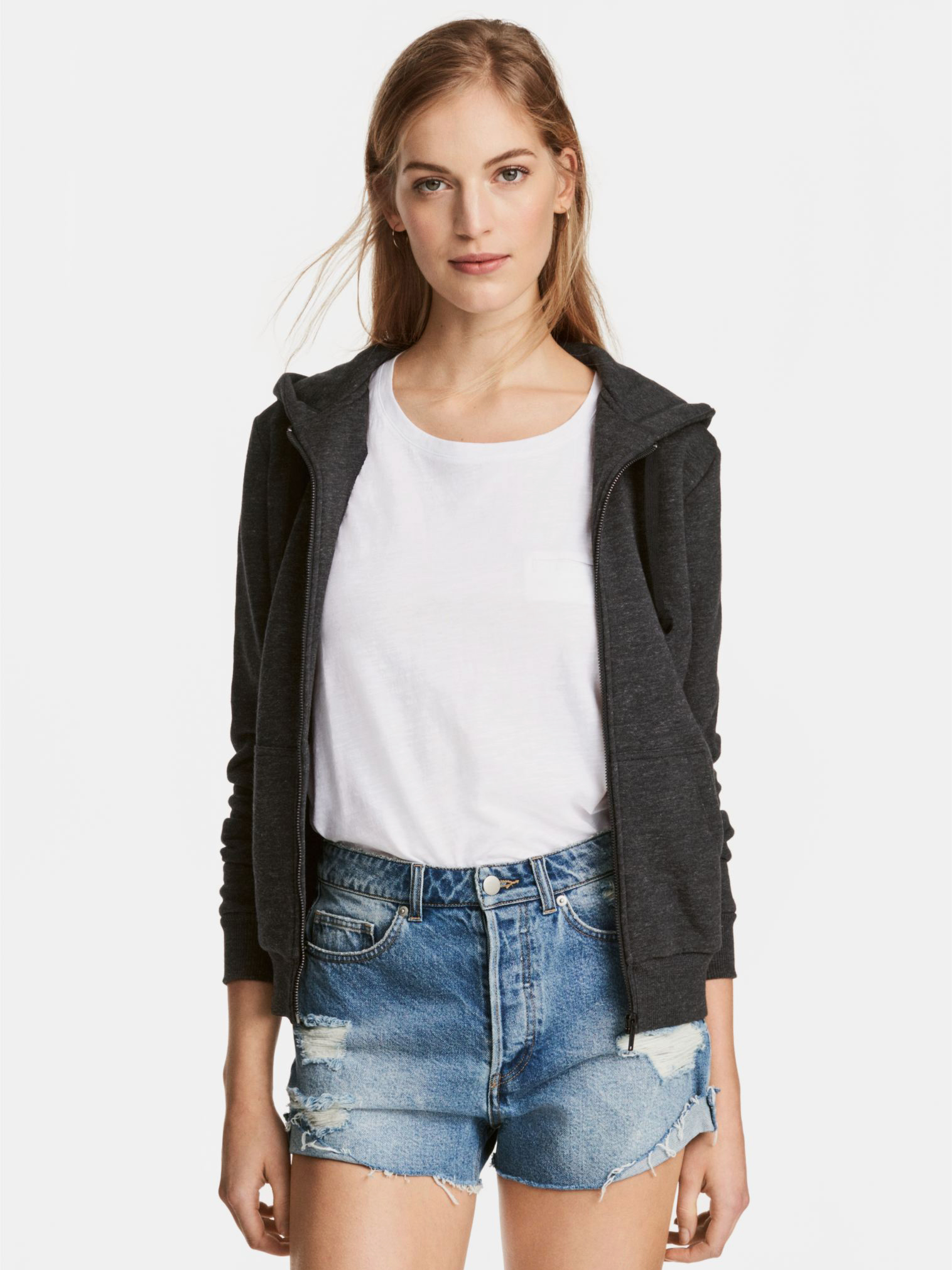 

Толстовка H&M 2504-2373475 XS Темно-серая