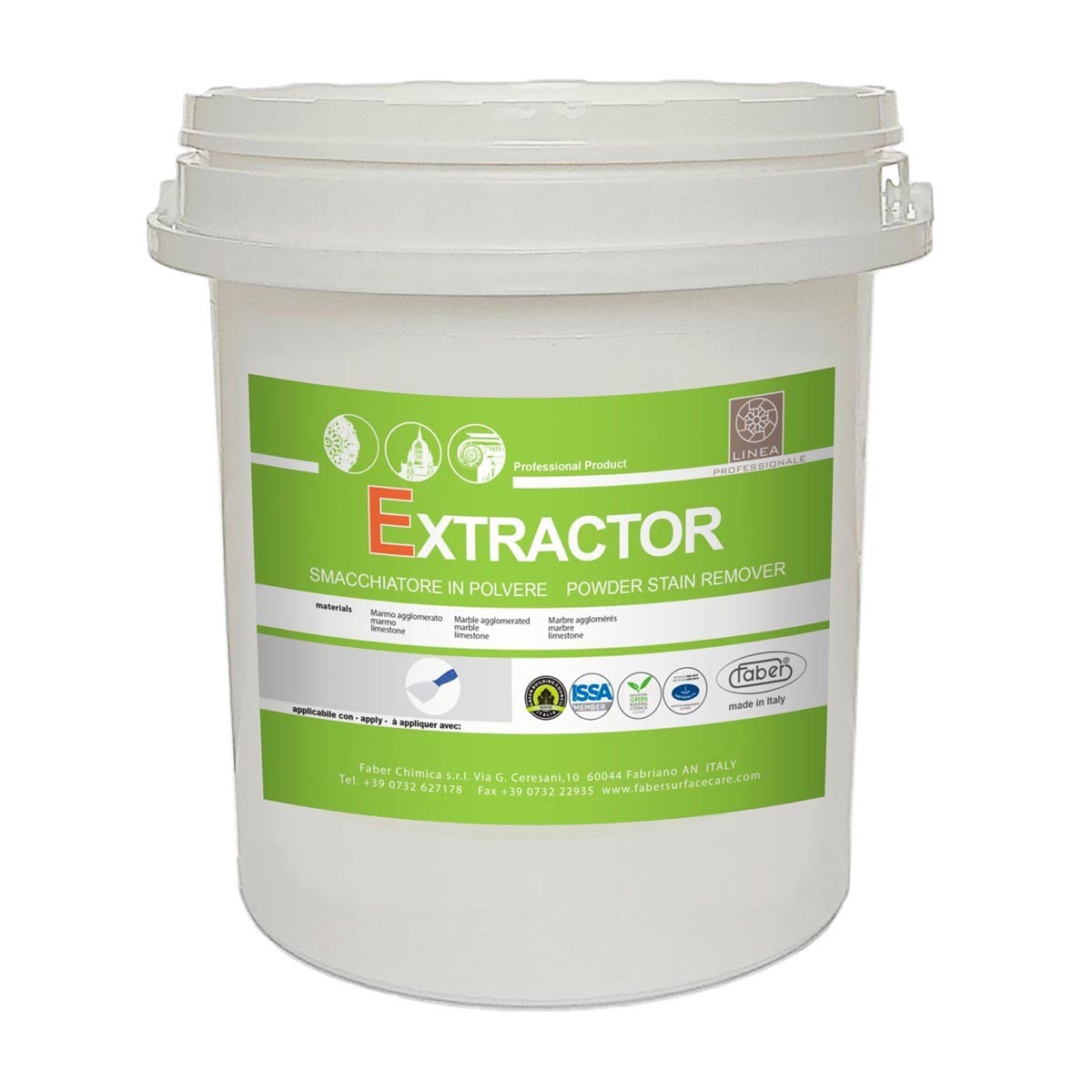 

Очиститель - "сорбент" пятен ​EXTRACTOR 1.2kg Faber арт0022