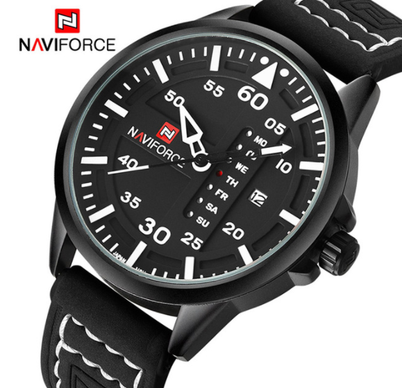 

Классные наручные часы мужские NAVIFORCE NF9066BW Черный