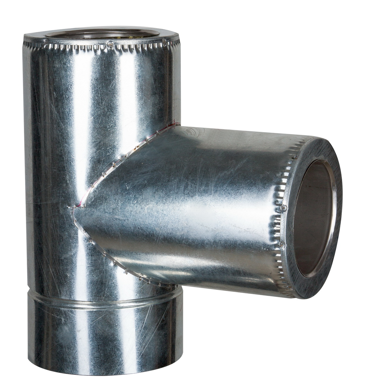 

Тройник Лира-ЛТД двустенный (термо) 87° Ф220/280 оцинкованная сталь, нержавеющая сталь AiSi304 ≠1,0мм