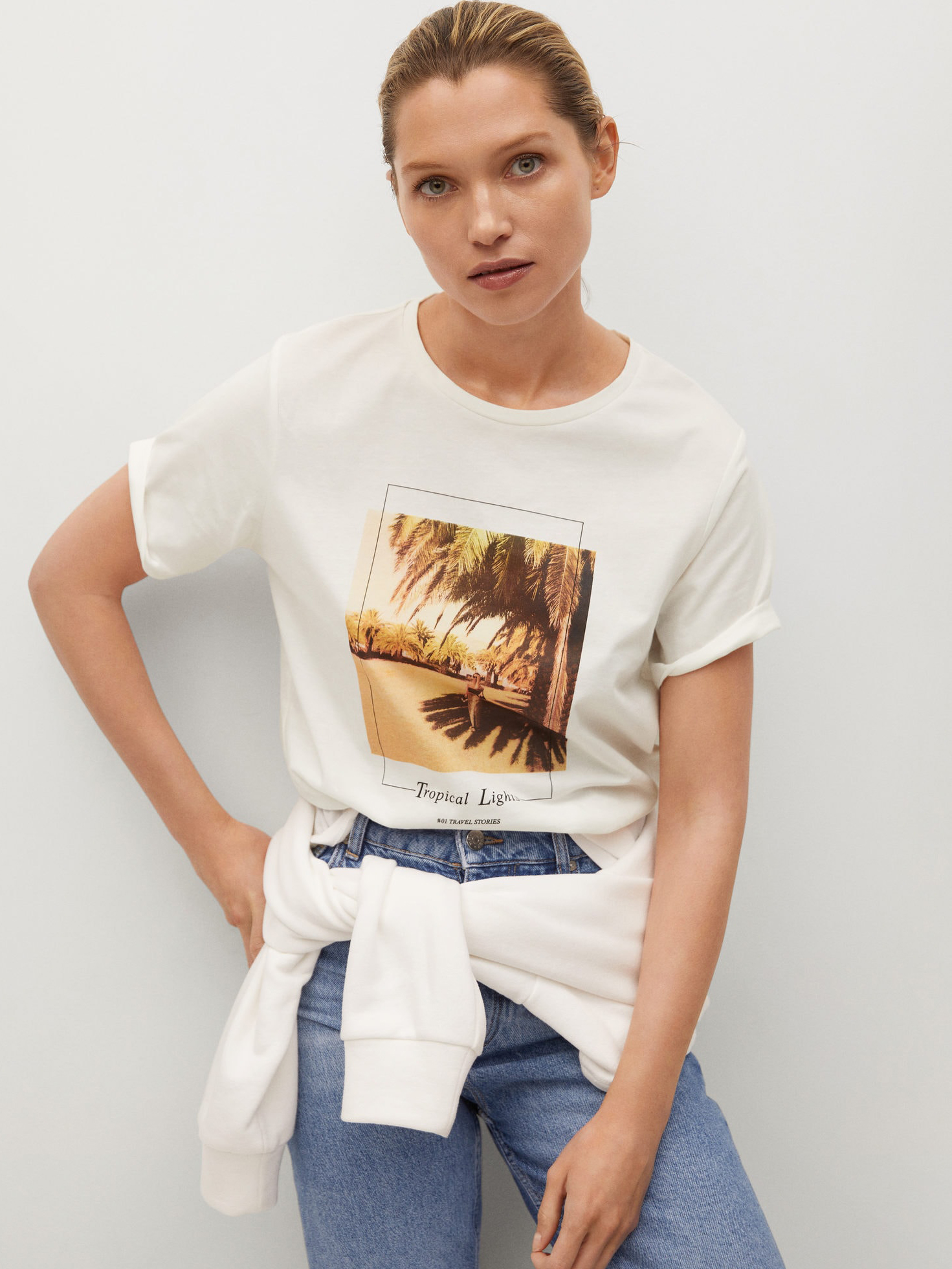 

Футболка Mango 87018640-05 M Экрю