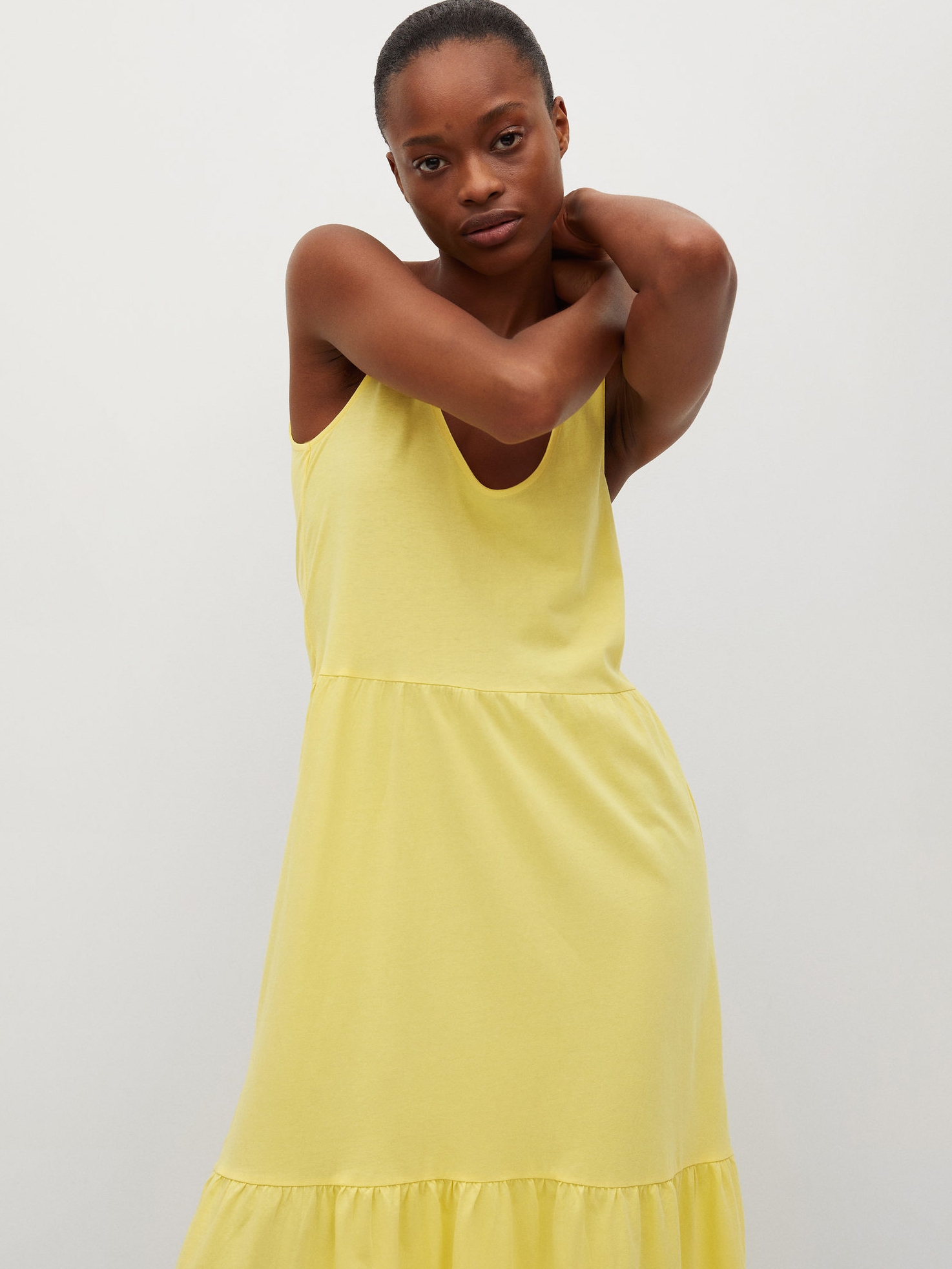 

Платье Mango 87019026-11 L Пастельно-желтое