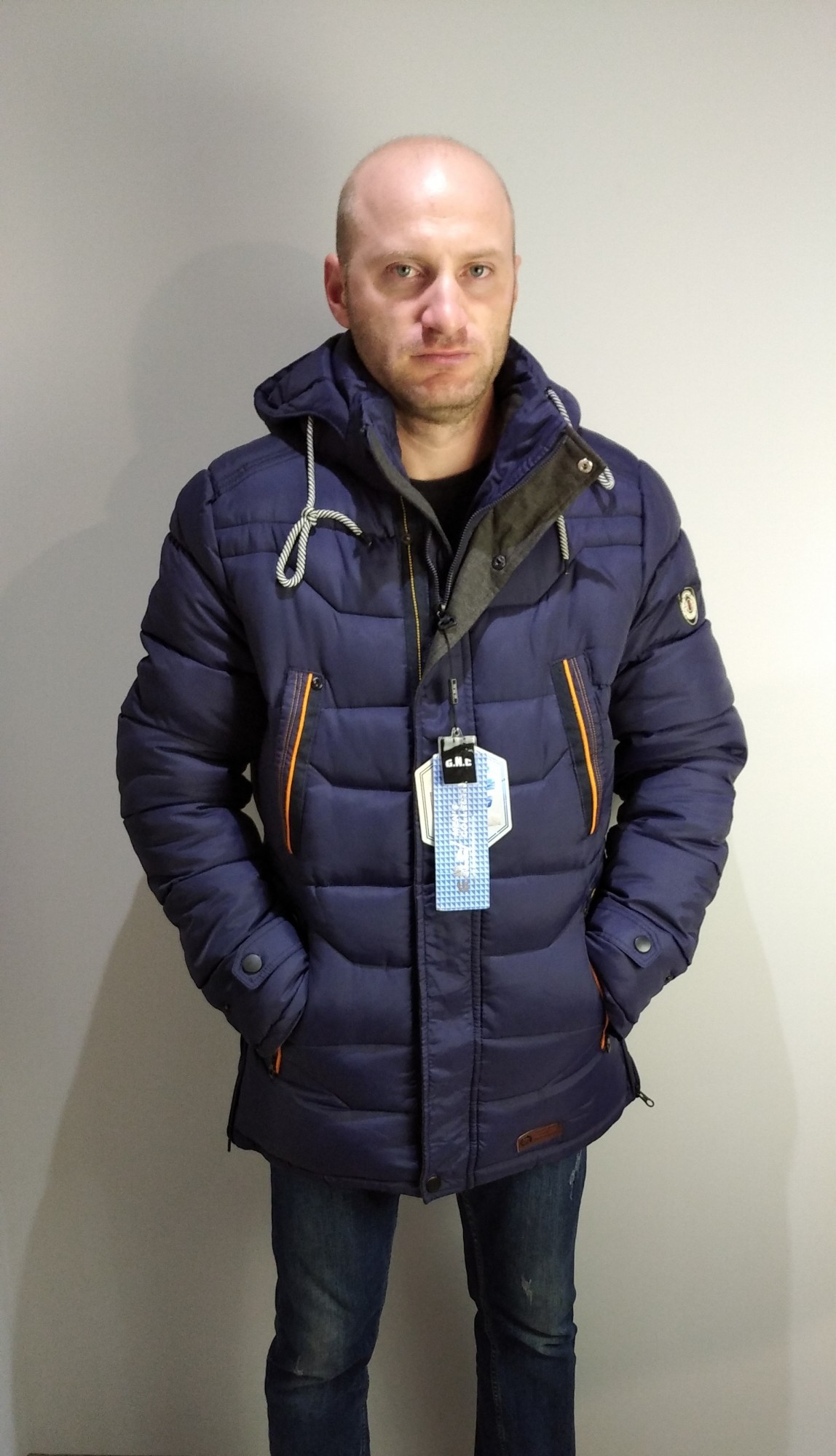 

Мужская зимняя куртка GNC E-28 cиний 3XL