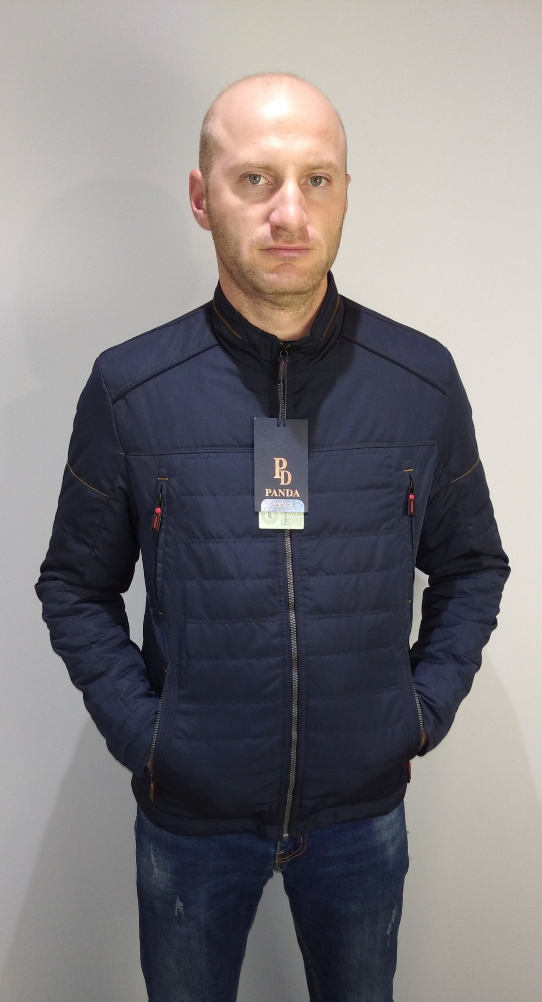 

Мужская демисезонная куртка Panda 8617 blue 48