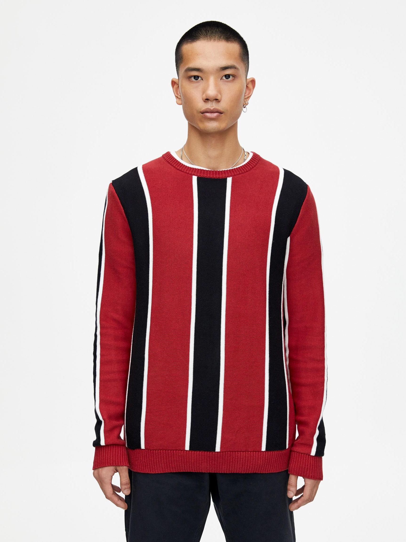 

Джемпер Pull & Bear 5558/513/606-AAEW M Бордовый-черный-белый