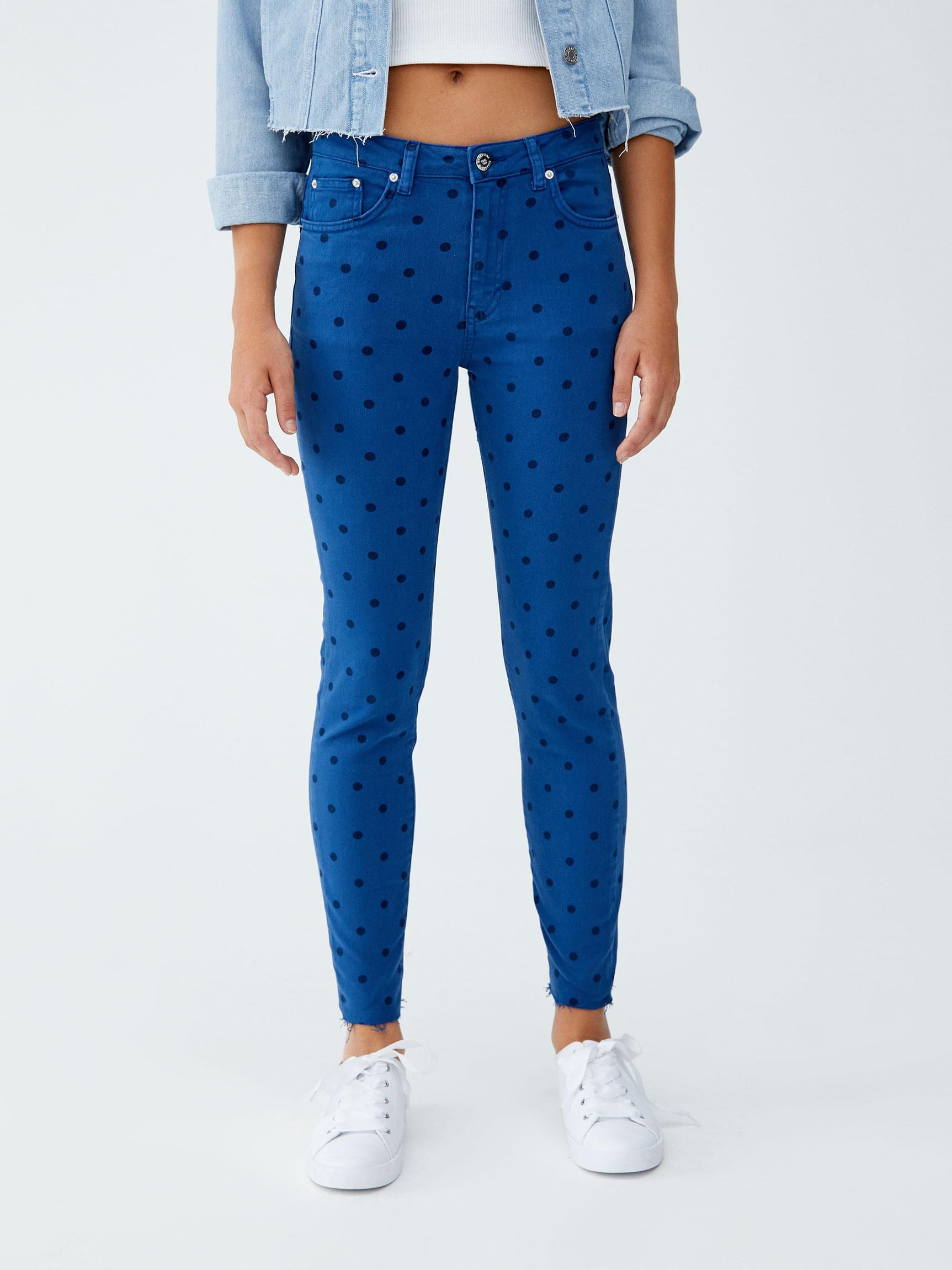 

Джинсы Pull & Bear 5680/394/200-ABBQ 32 Синие в горошек