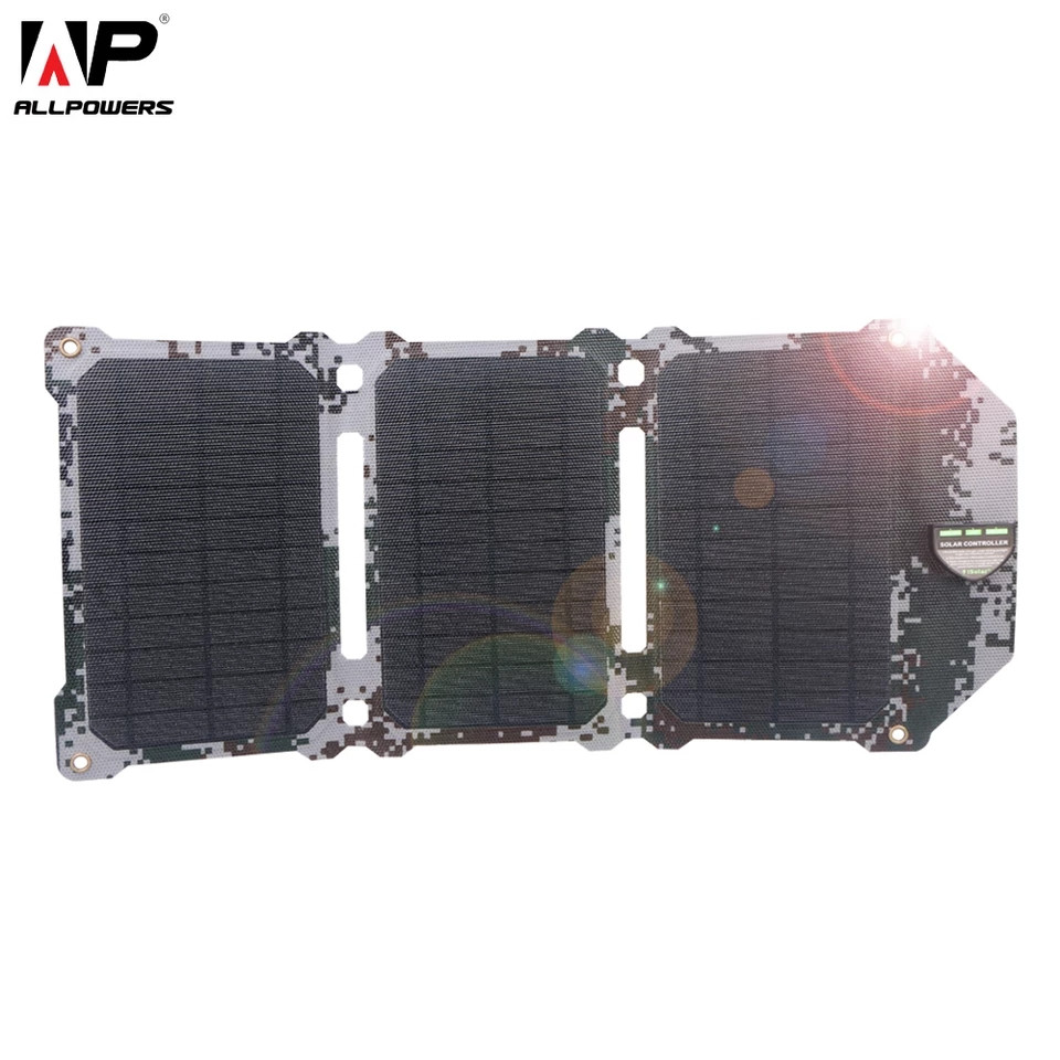 

Ультратонкое зарядное устройство на солнечных панелях Allpowers AP- ES-004-CAM (Камуфляж) 21W технология ETFE Allpowers (1033434847)