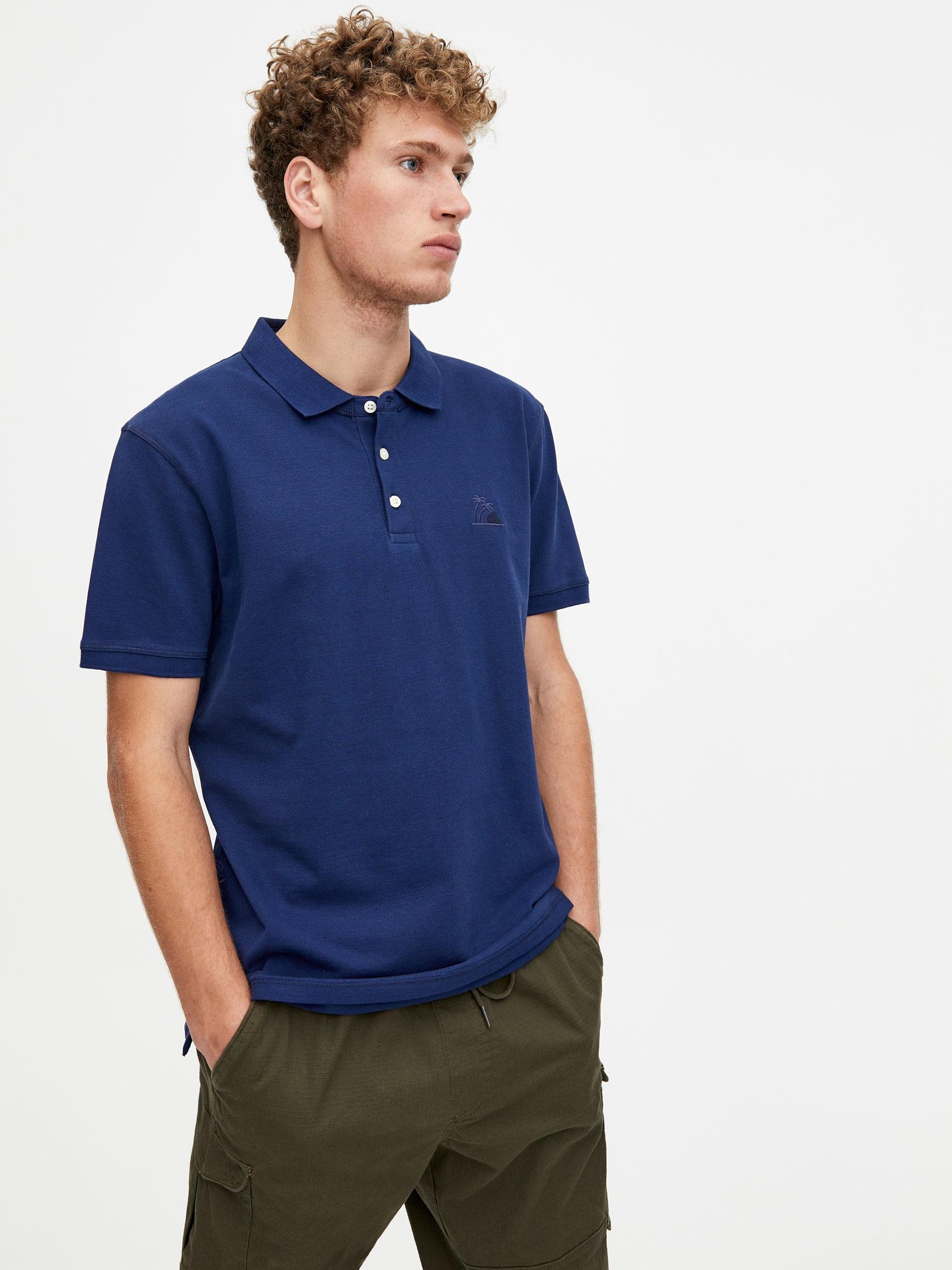 

Поло Pull & Bear 5203/510/430-AAQJ L Темно-синие
