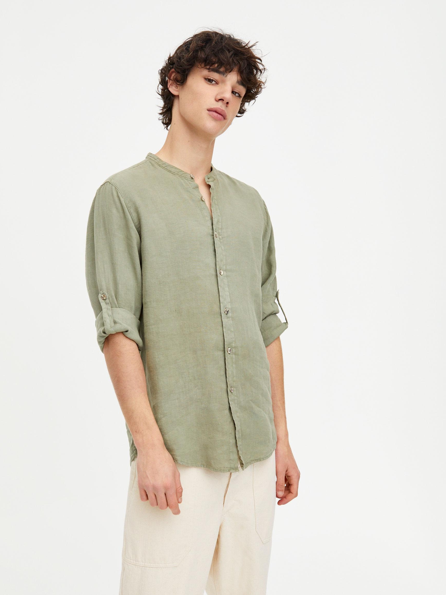 

Рубашка Pull & Bear 9474/700/506-ACUB M Бледно-зеленая
