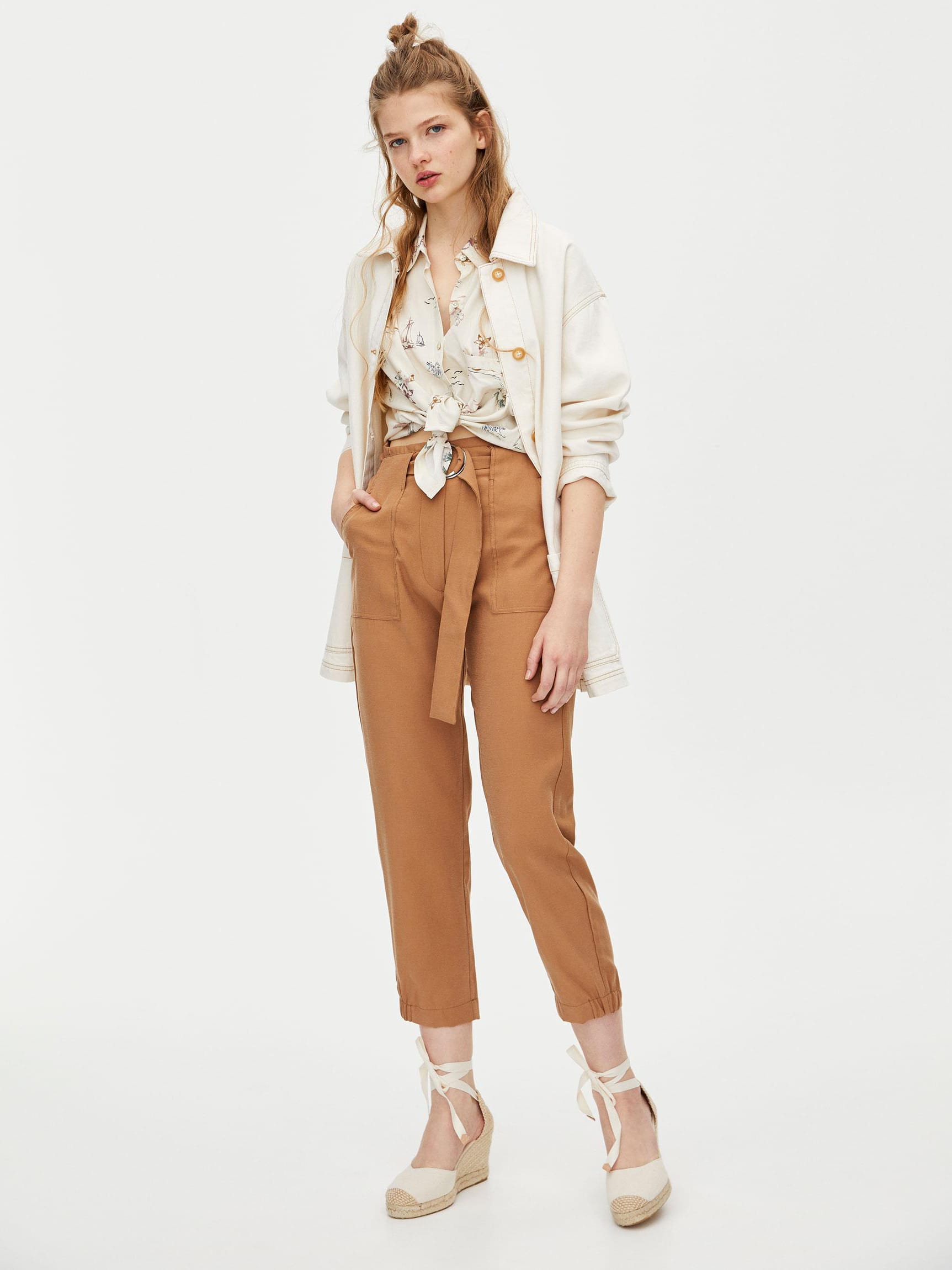 

Брюки Pull & Bear 5678/348/751-ACXI S Темно-бежевые