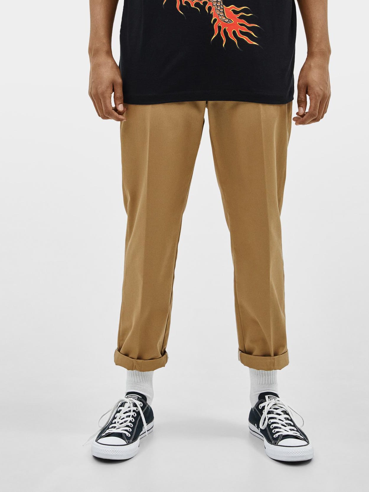 

Брюки Bershka 0307/635/711-ACXI 42 Темно-бежевые